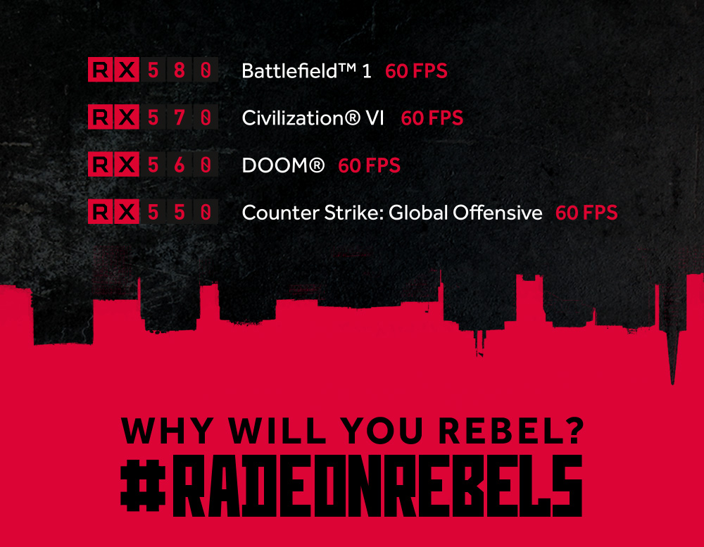 AMD RX500 series Footer Graphic