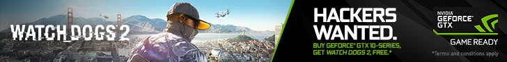 Buy Select GeForce GTX 1080 or 1070, Get Watch Dogs 2 Free! 