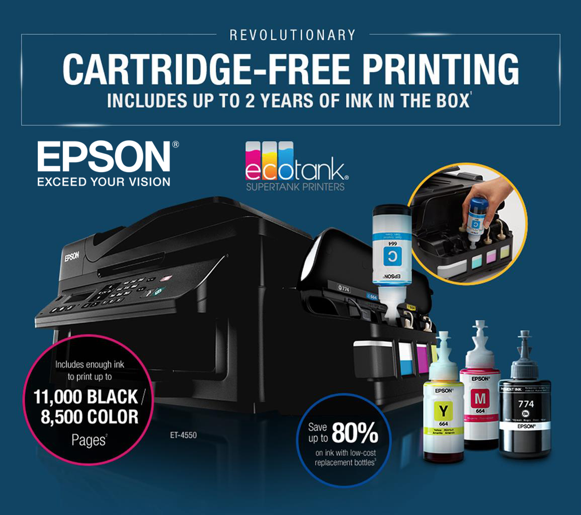 New Ecotank Supertank Printers From Epson