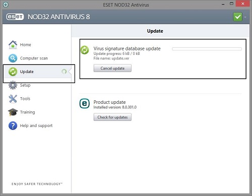 ESET Update Options