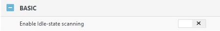ESET Idle-State Scanning, Toggle On Off