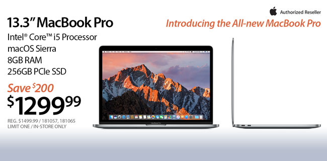 13.3-inch MacBook Pro - $1299.99