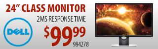 Dell 24 inch Class Monitor - $99.99