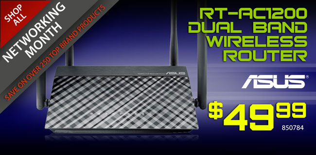 ASUS RT-AC1200 Dual Band Wireless Router - $49.99