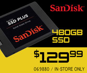 SanDisk 480GB SSD - $129.99