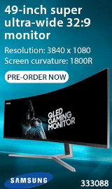 Samsung 49" Ultra-Wide 32:9 HDR QLED Monitor