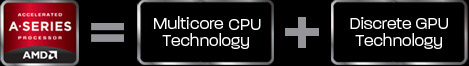 AMD A-Series = Multicore CPU Technology + Discrete GPU Technology